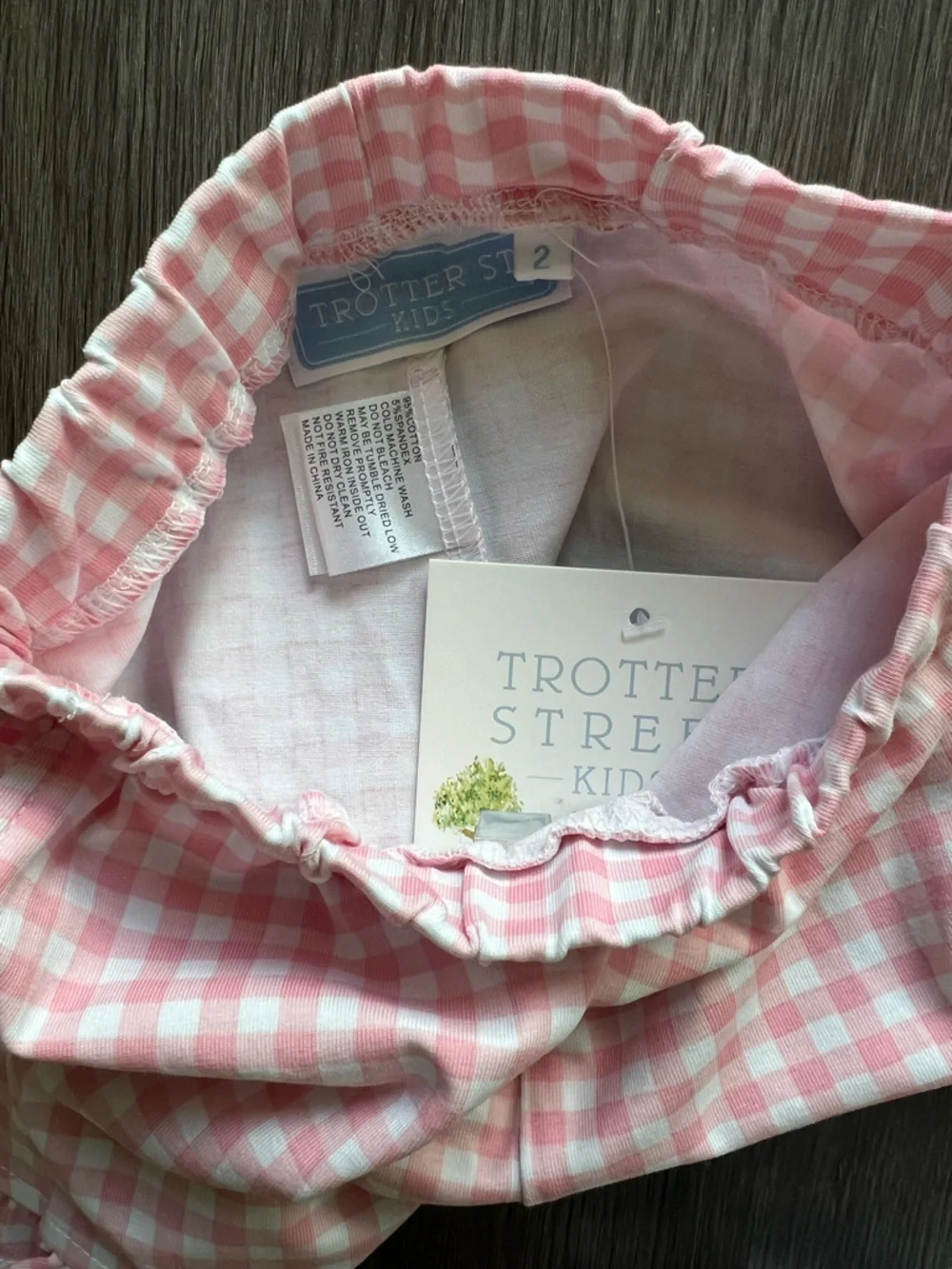 NEW Trotter Street Kids Girls Golf Two Piece Set Pink Green White Size 2